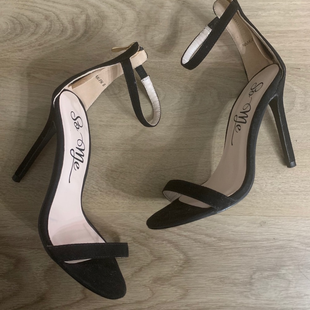Black Strap Heels